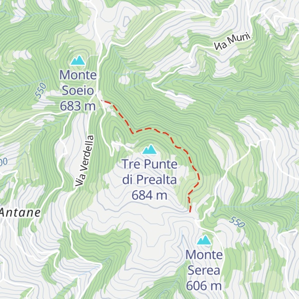 Map of Tre Punte di Prealta