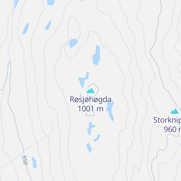 Map of Røsjøhøgda