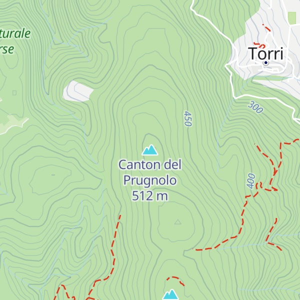 Map of Canton del Prugnolo