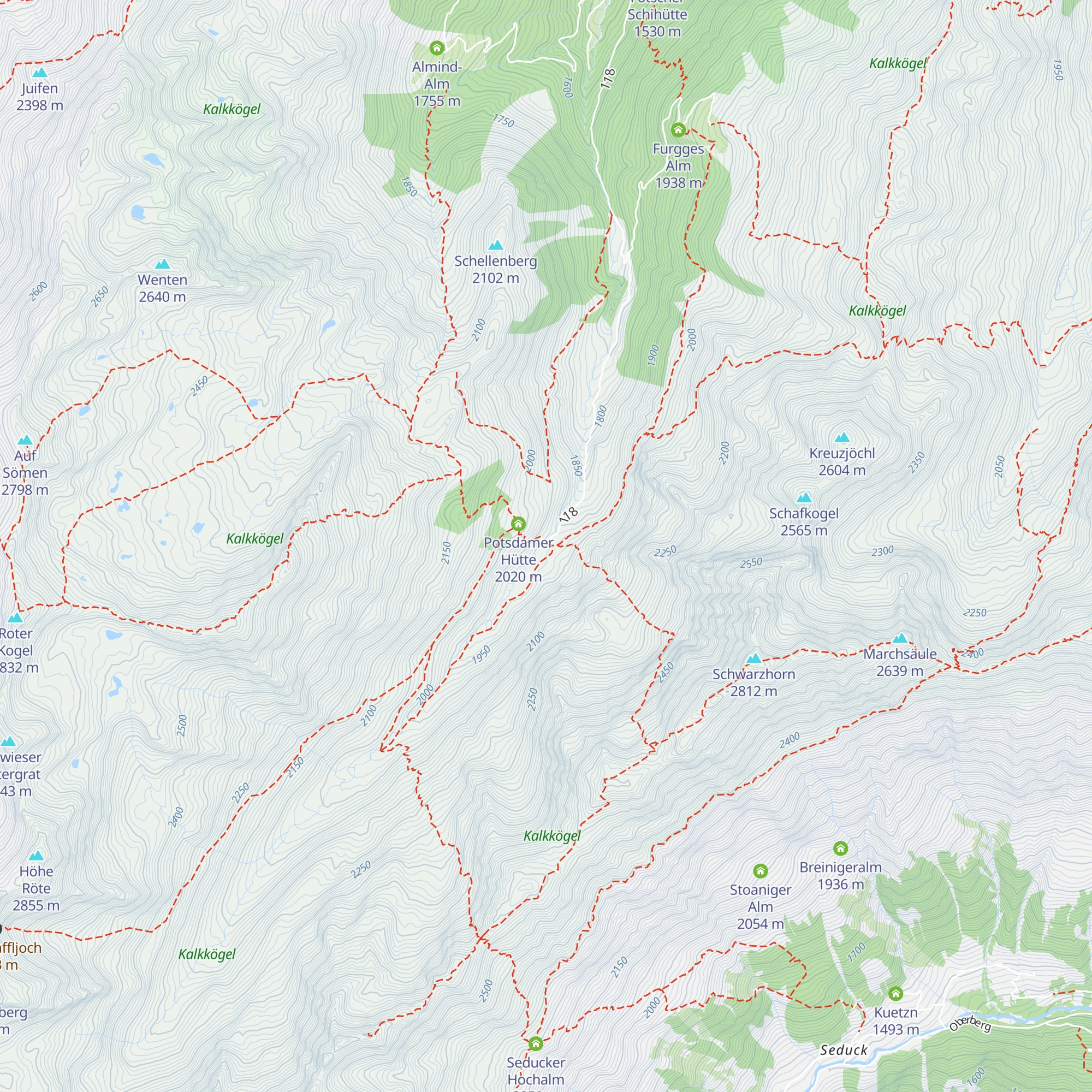 Hintra Alm map