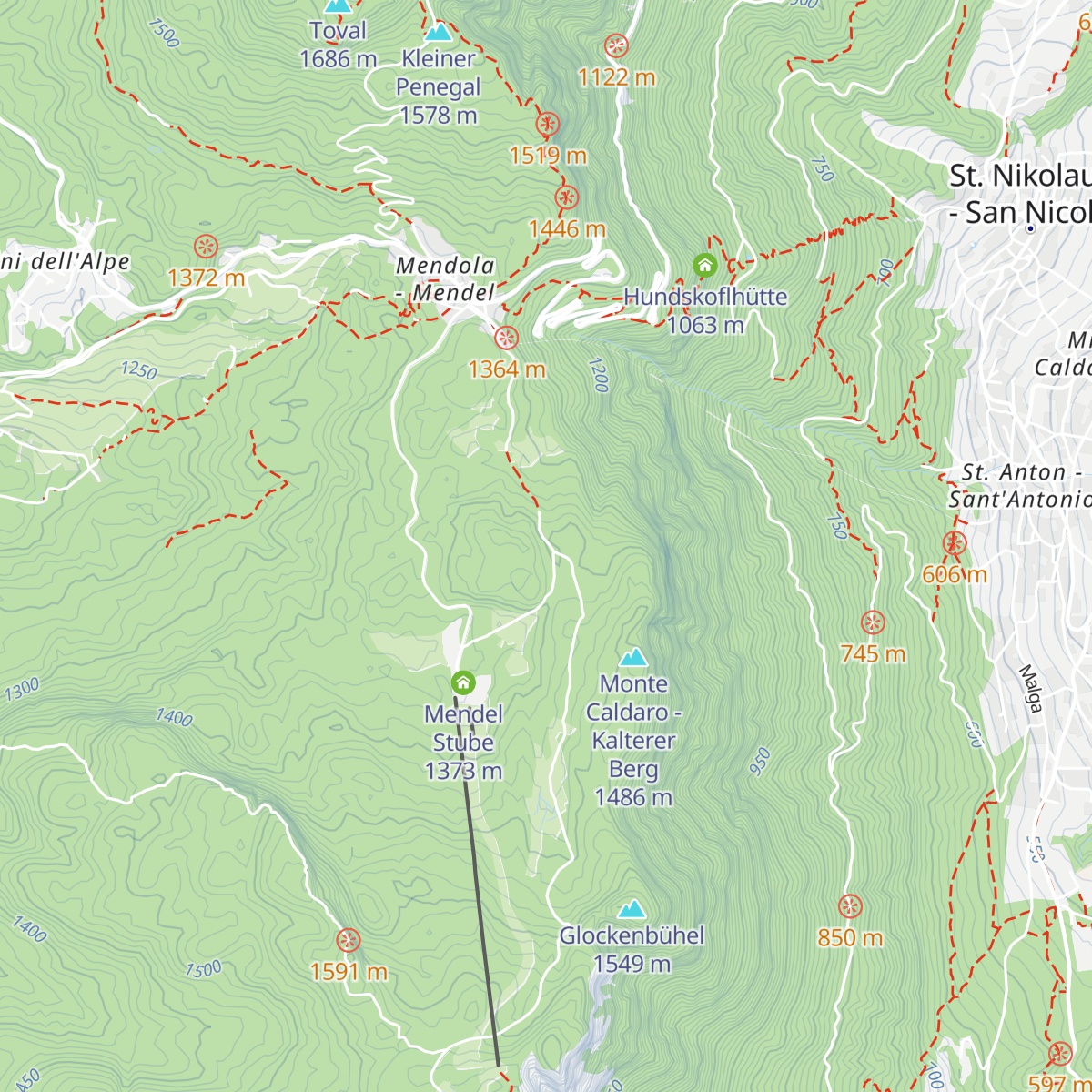Rifugio Genzianella - Enzianhütte map