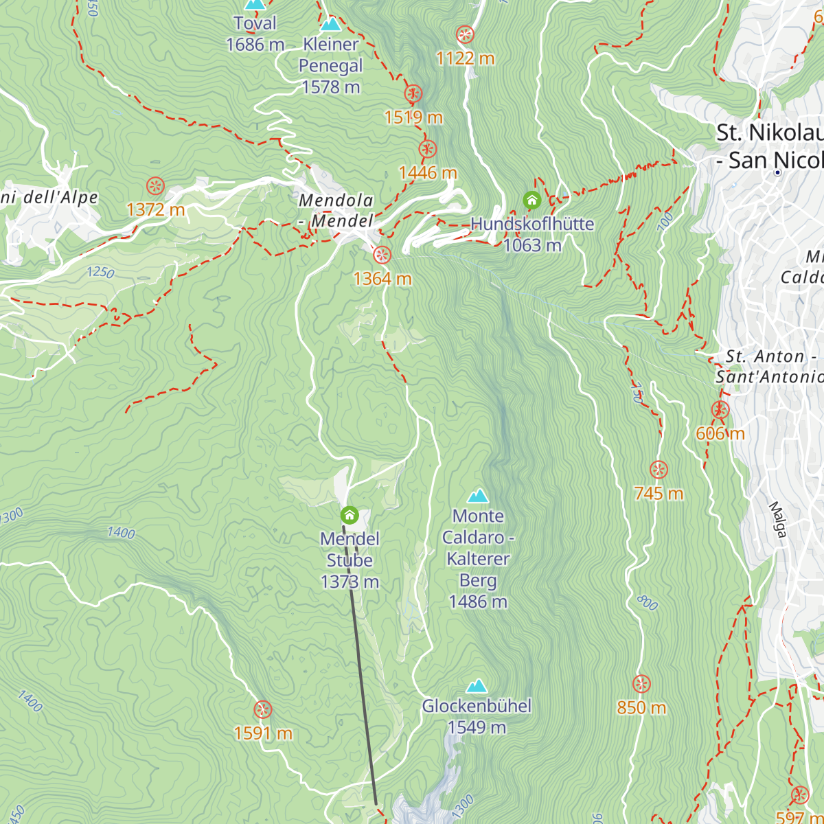 Rifugio Genzianella - Enzianhütte map