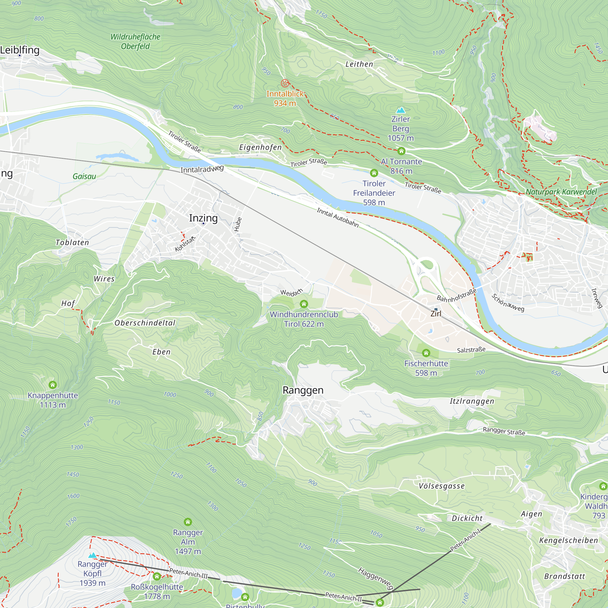 Windhundrennclub Tirol map