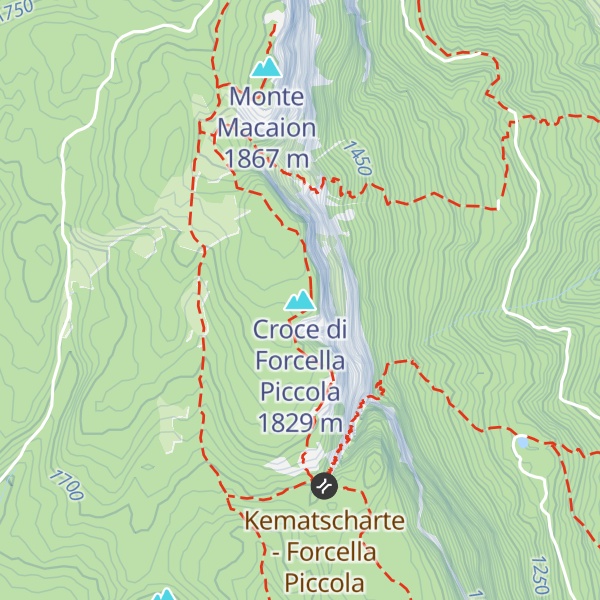 Map of Croce di Forcella Piccola