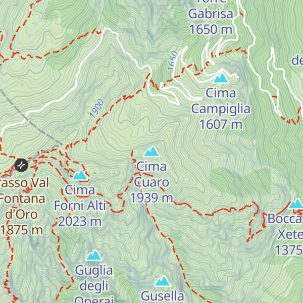 Map of Cima Cuaro