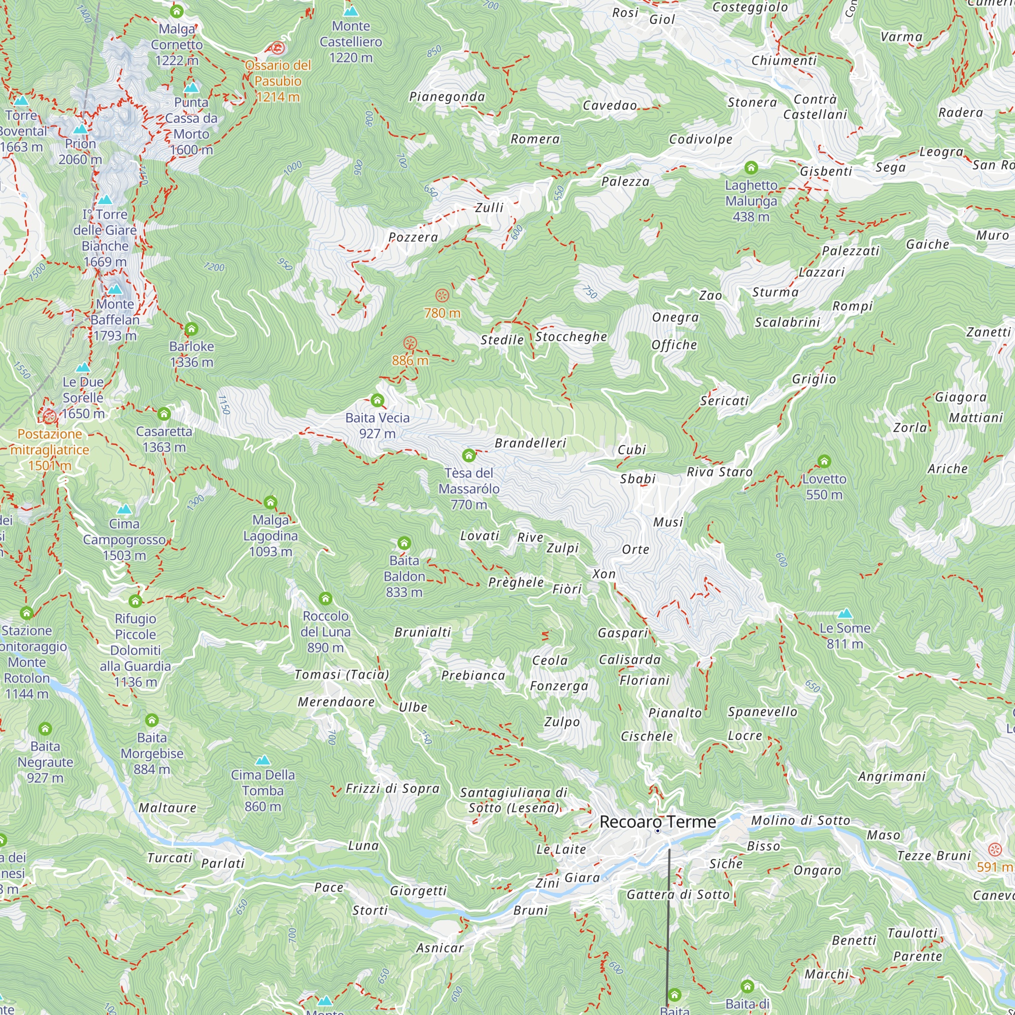Rocolo del Modesto map
