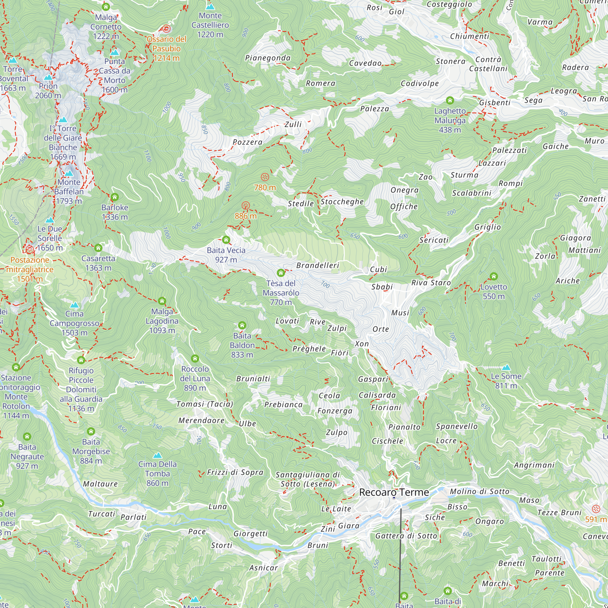 Rocolo del Modesto map