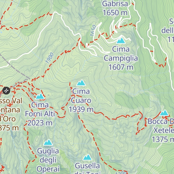 Map of Cima Bella Laita