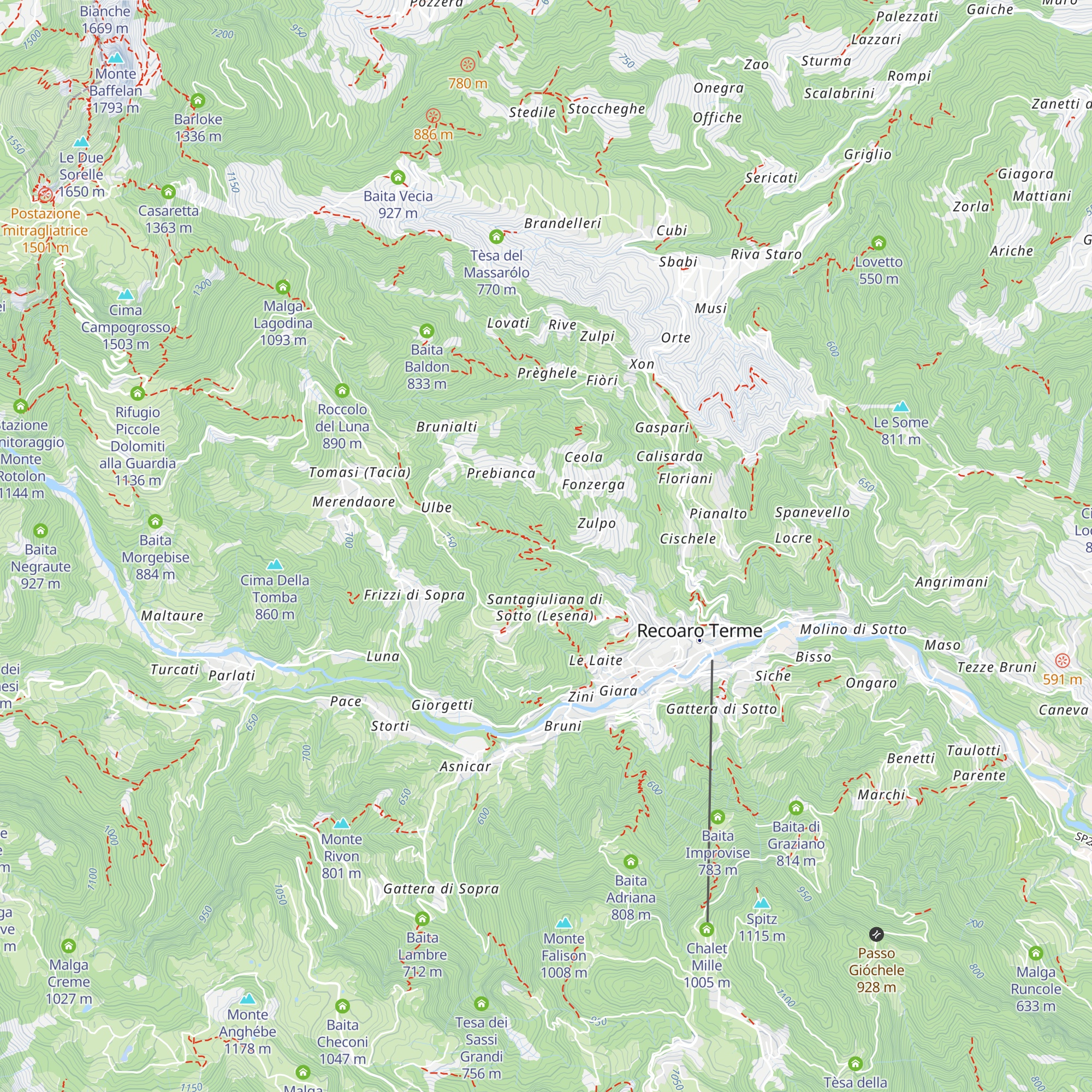 Fonte Giuliana map