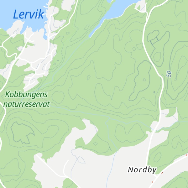 Map of Kobbungens naturreservat