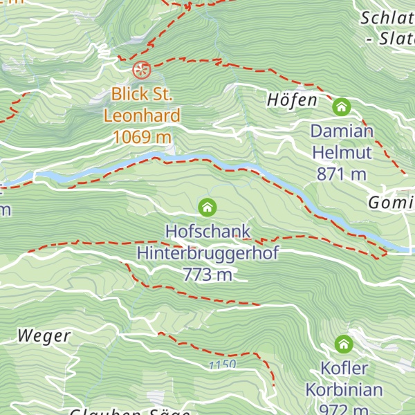 Map of Hofschank Hinterbruggerhof