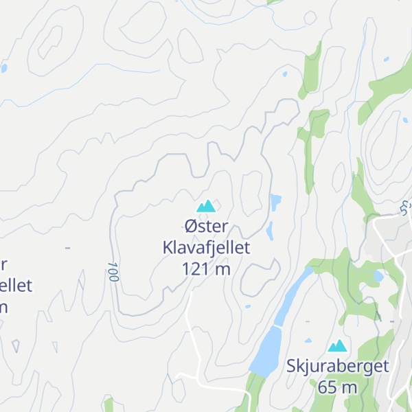 Map of Øster Klavafjellet