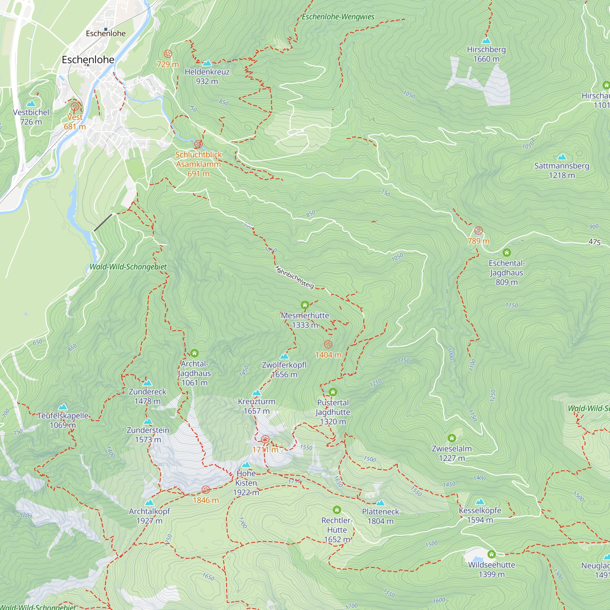 Mesmerhütte map