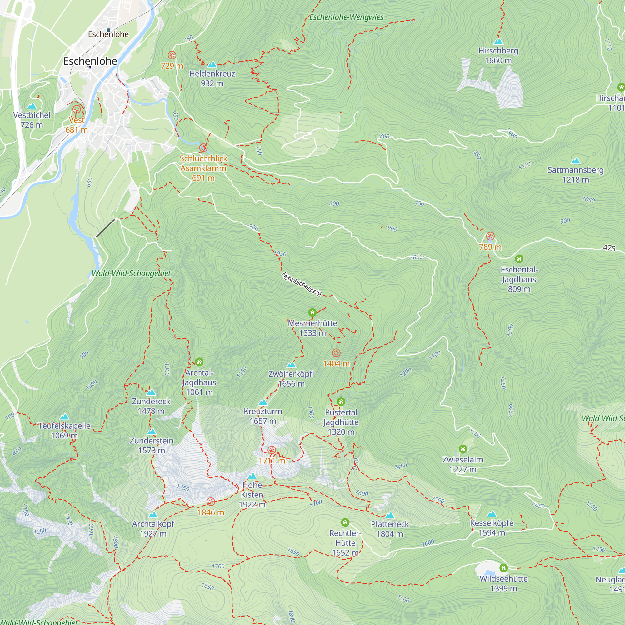 Mesmerhütte map
