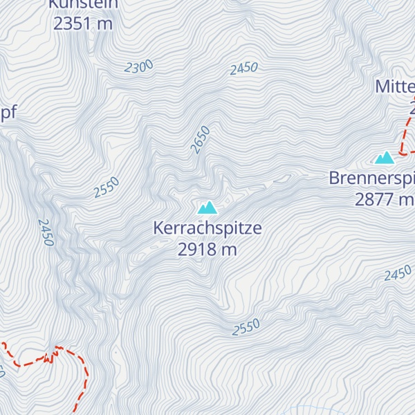 Map of Kerrachspitze