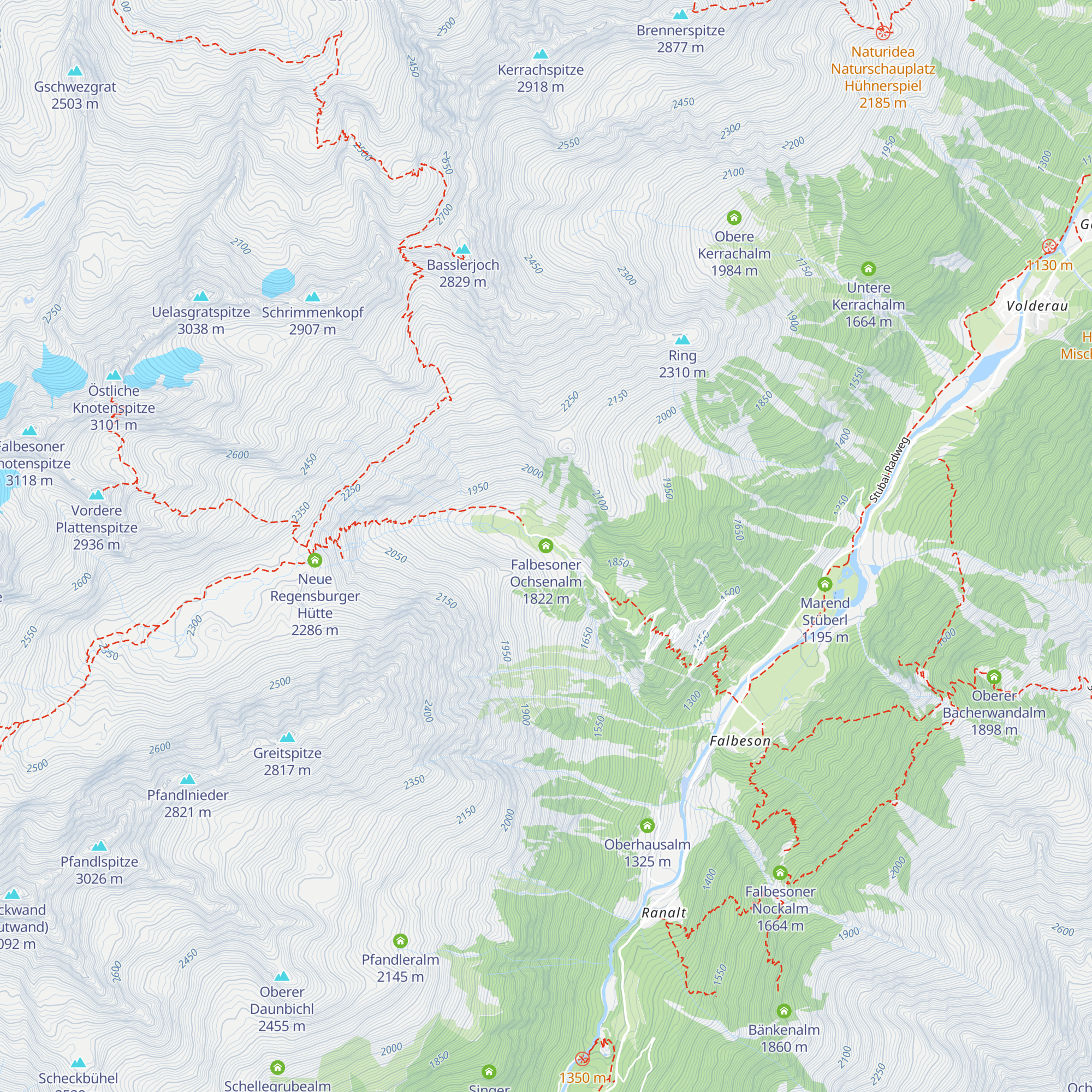 Falbesoner Ochsenalm map