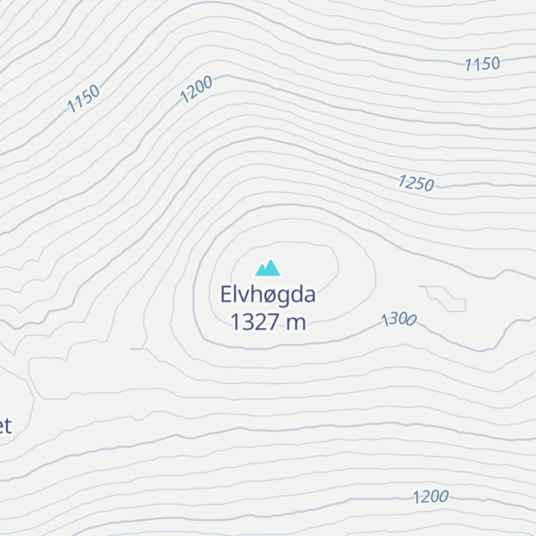 Map of Elvhøgda