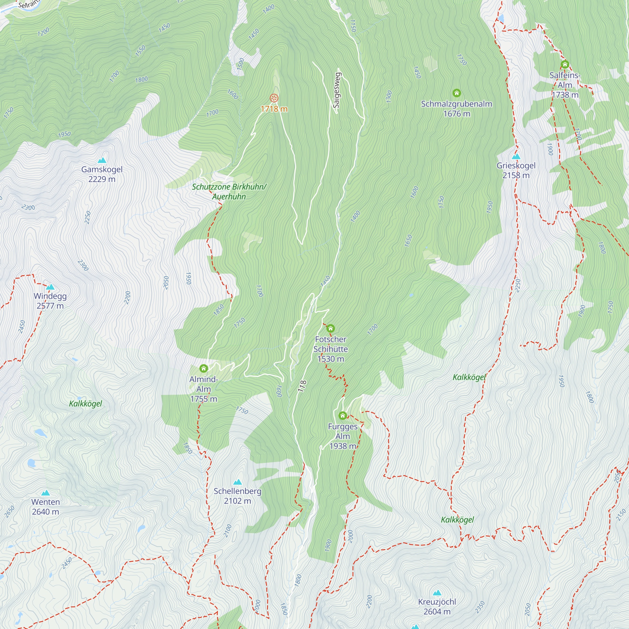 Weidenalm map