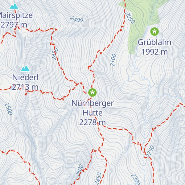 Map of Nürnberger Hütte