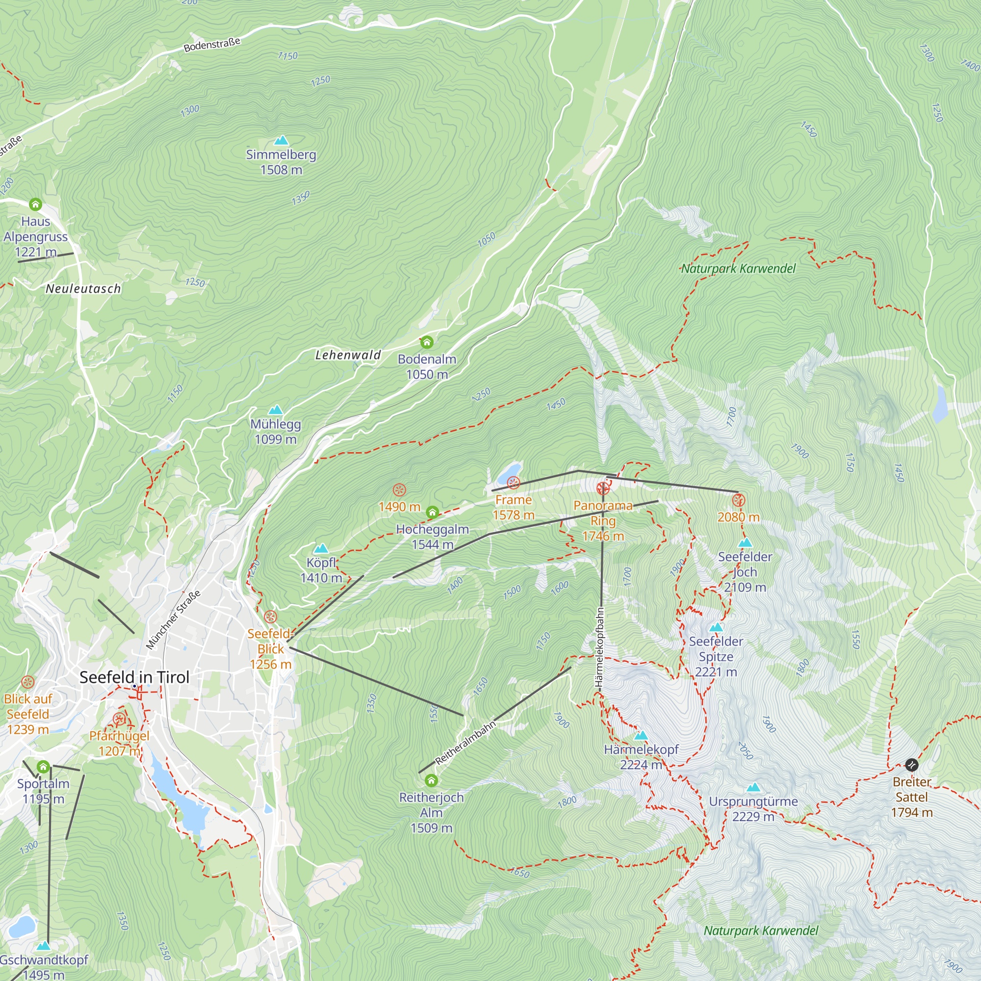 Kaltwasserlift Liftwart map