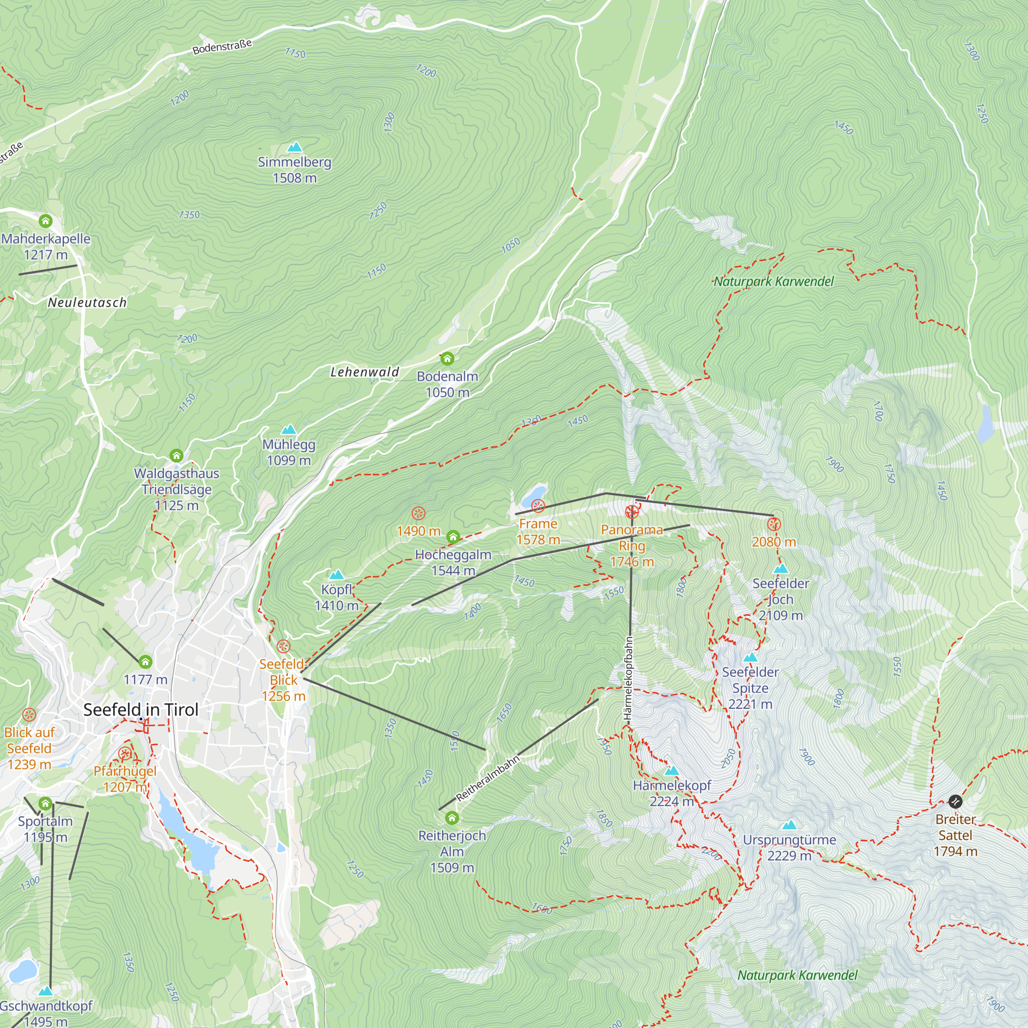 Kaltwasserlift Liftwart map