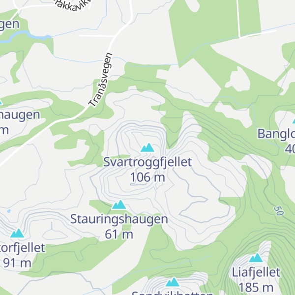 Map of Svartroggfjellet
