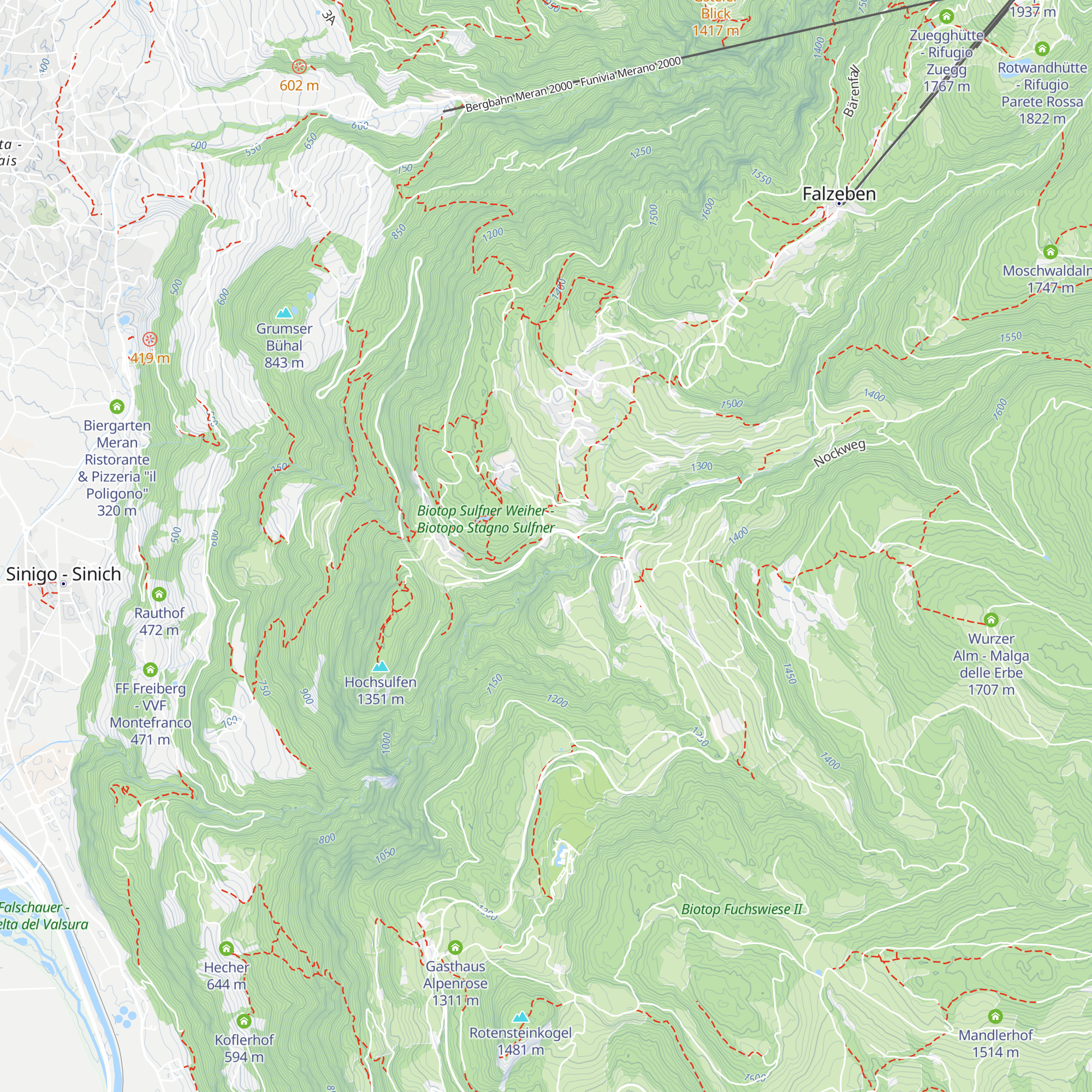 Tourismusverein Hafling-Vöran-Meran 2000 map
