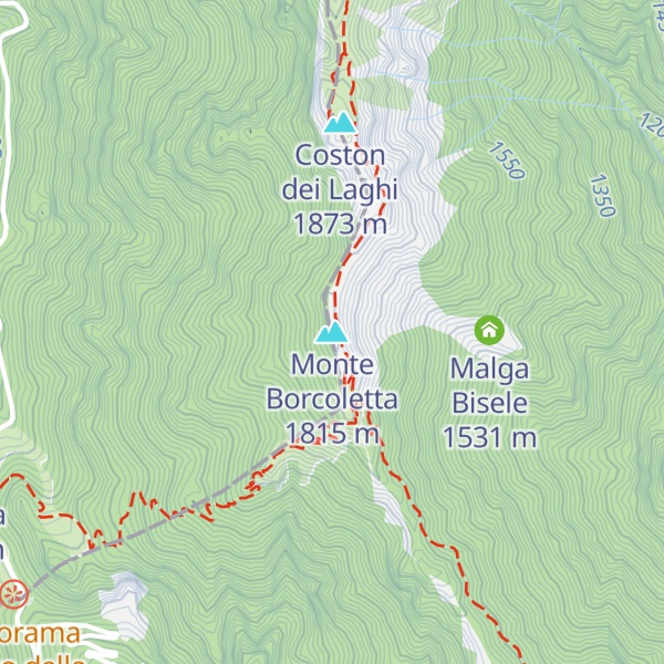 Map of Monte Borcoletta