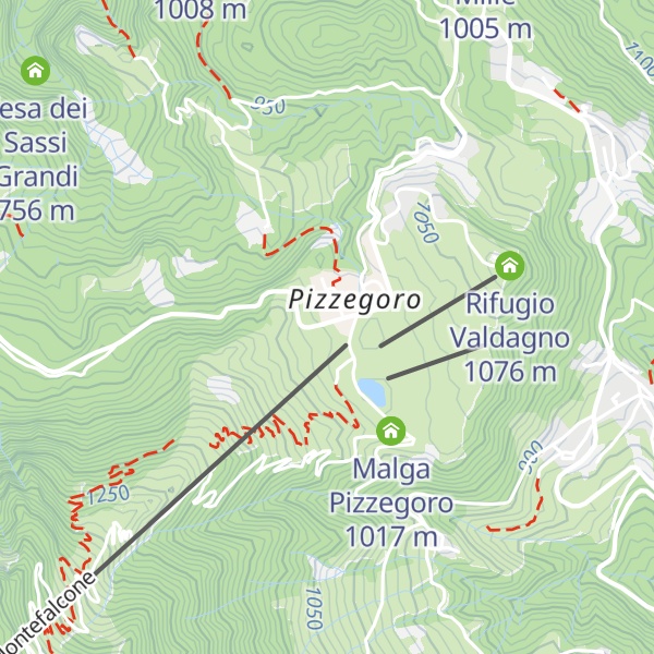 Map of Malga Pizzegoro Vecia