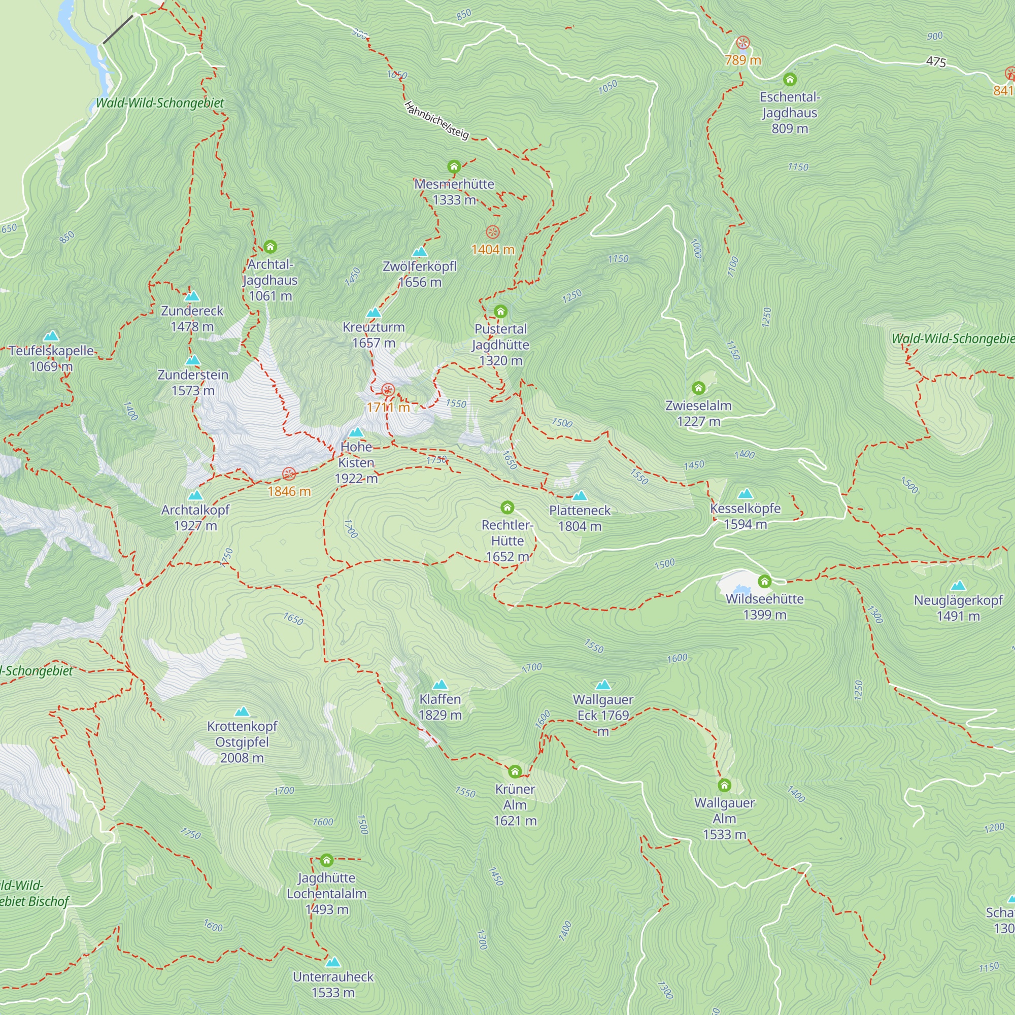 Rechtler-Hütte map
