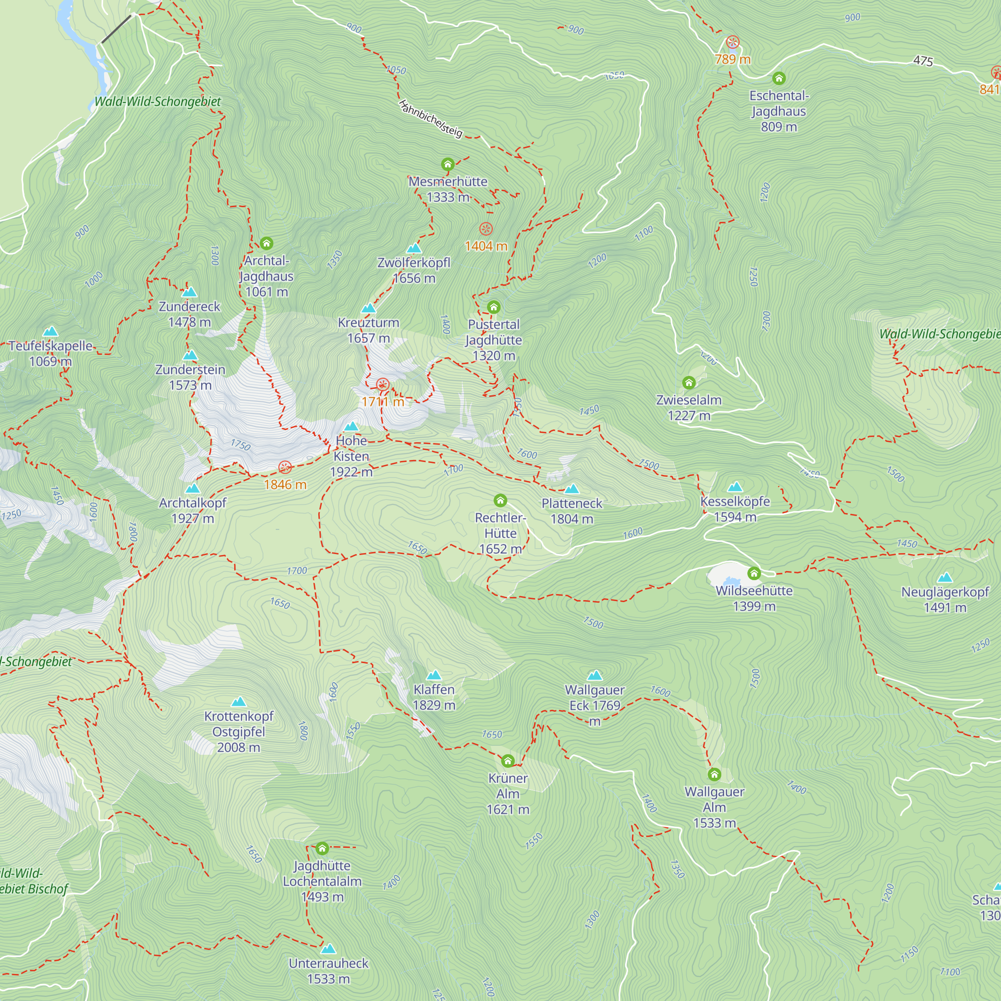 Rechtler-Hütte map