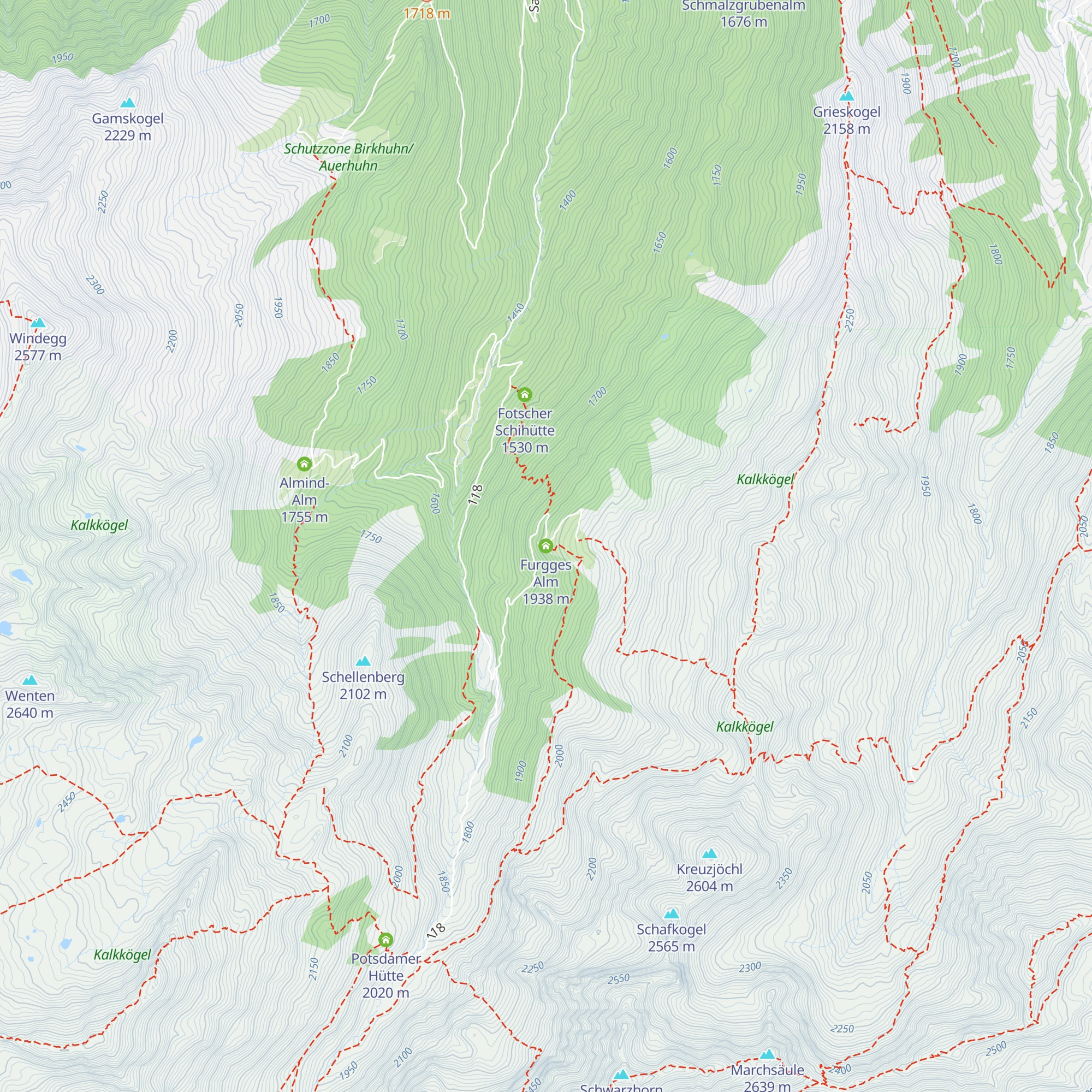 Furgges Alm map