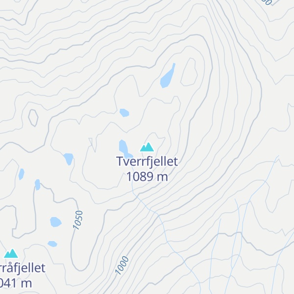 Map of Tverrfjellet