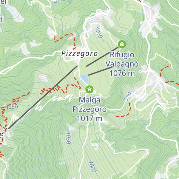 Map of Malga Pizzegoro