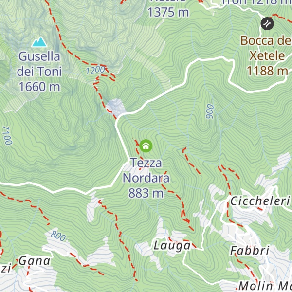 Map of Tezza Nordara