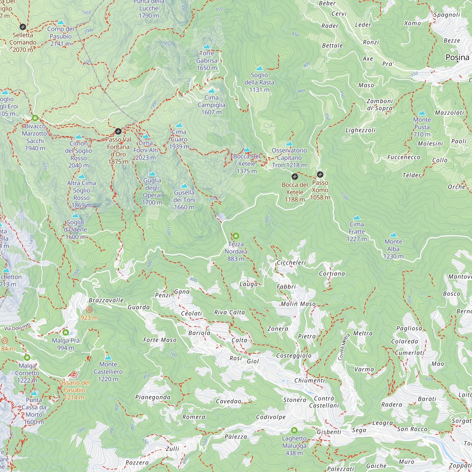 Tezza Nordara map