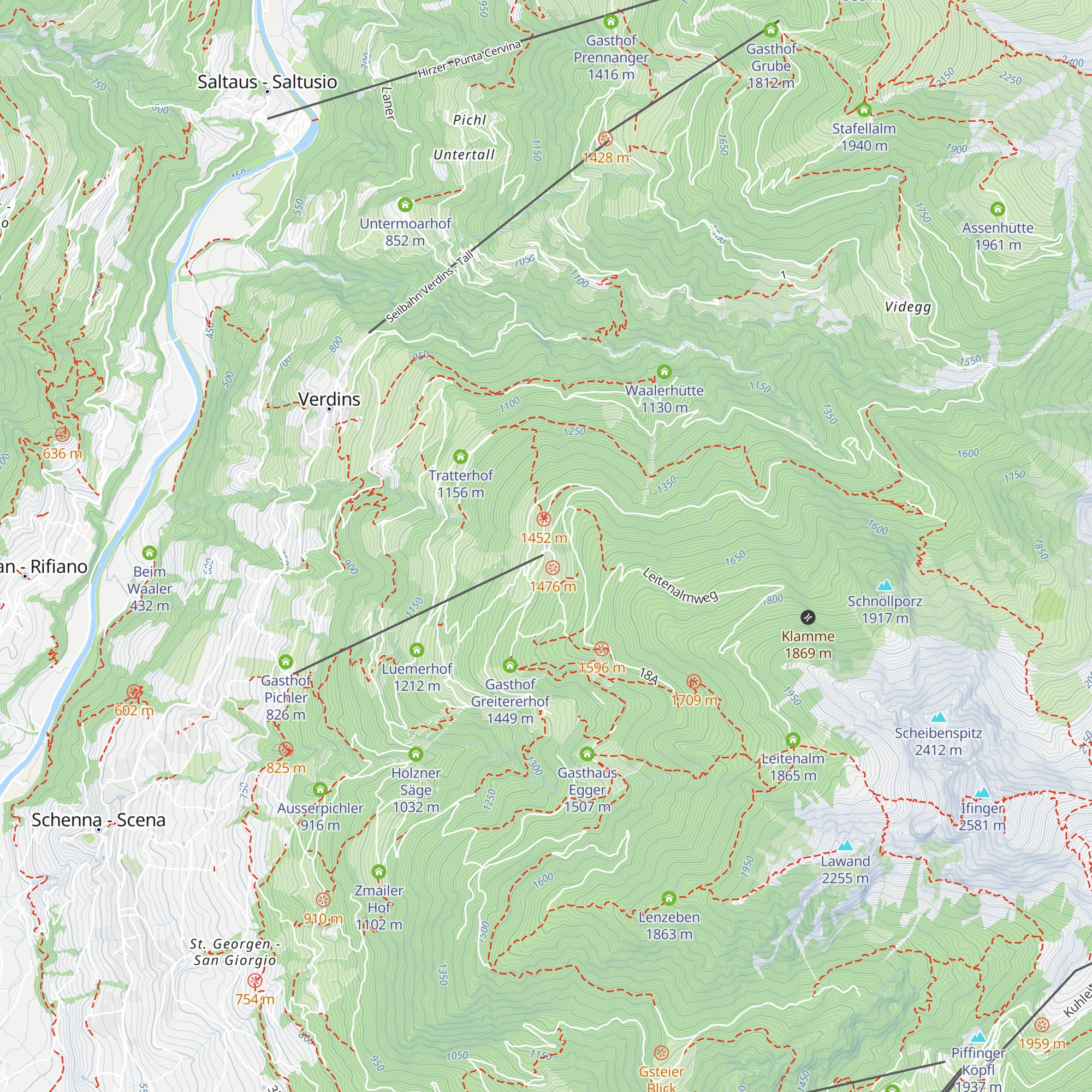 Gasthof Taser Alm map
