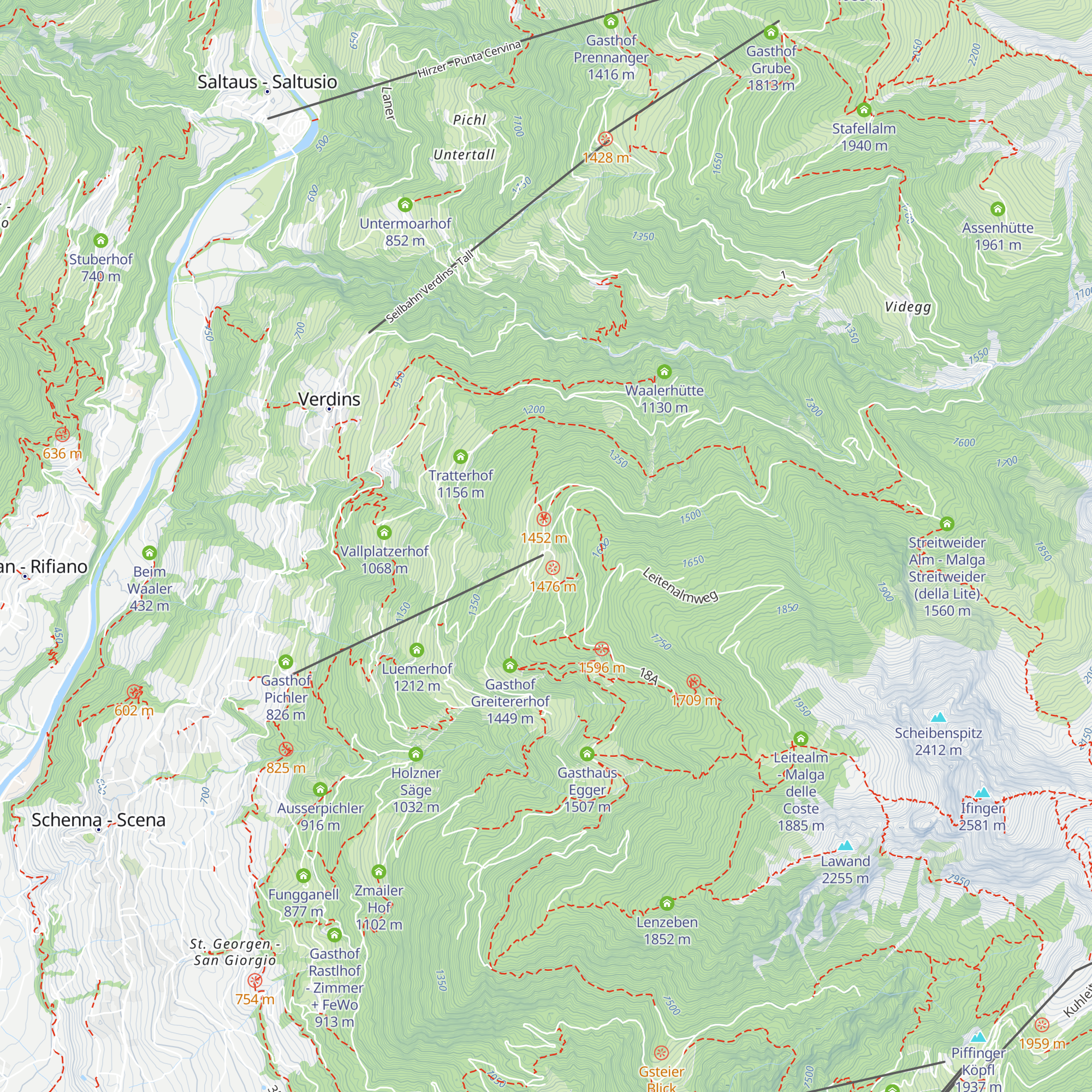 Gasthof Taser Alm map