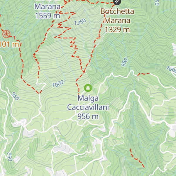 Map of Malga Cacciavillani