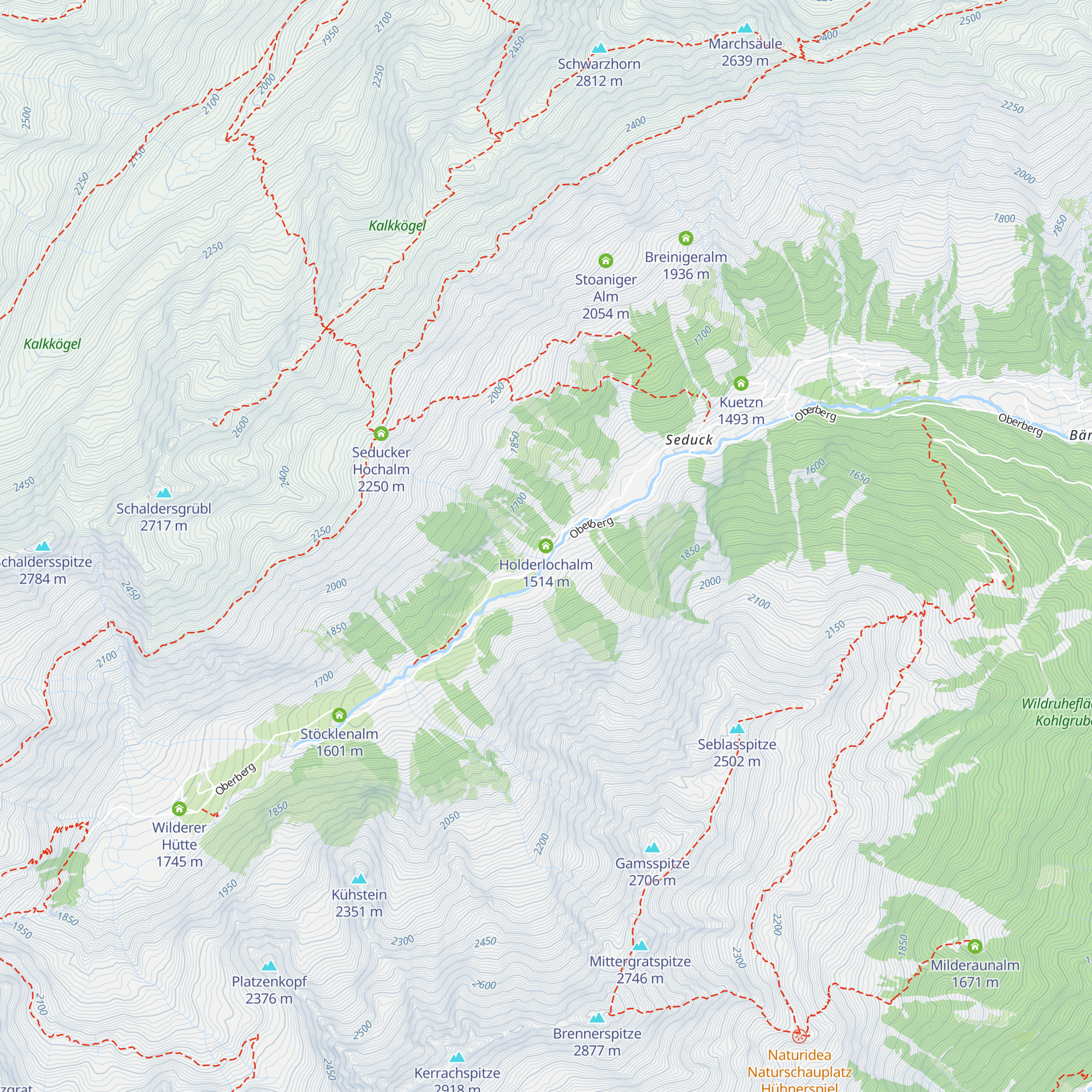 Holderlochalm map