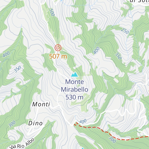 Map of Monte Mirabello