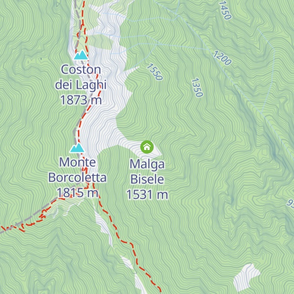 Map of Malga Bisele