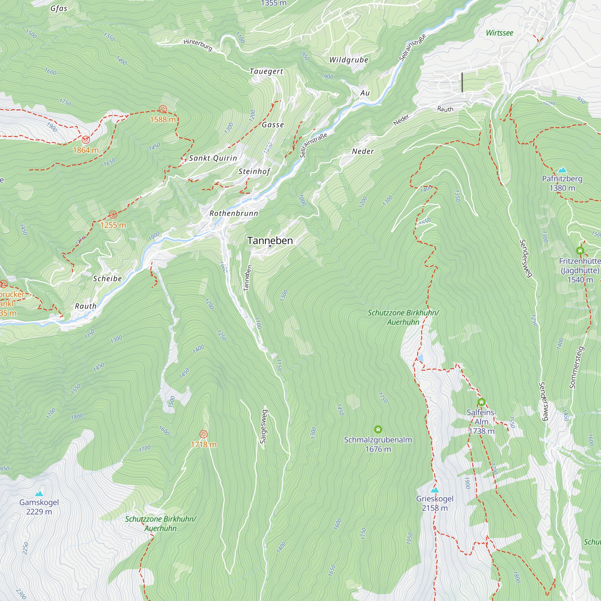 Sattelhütte map