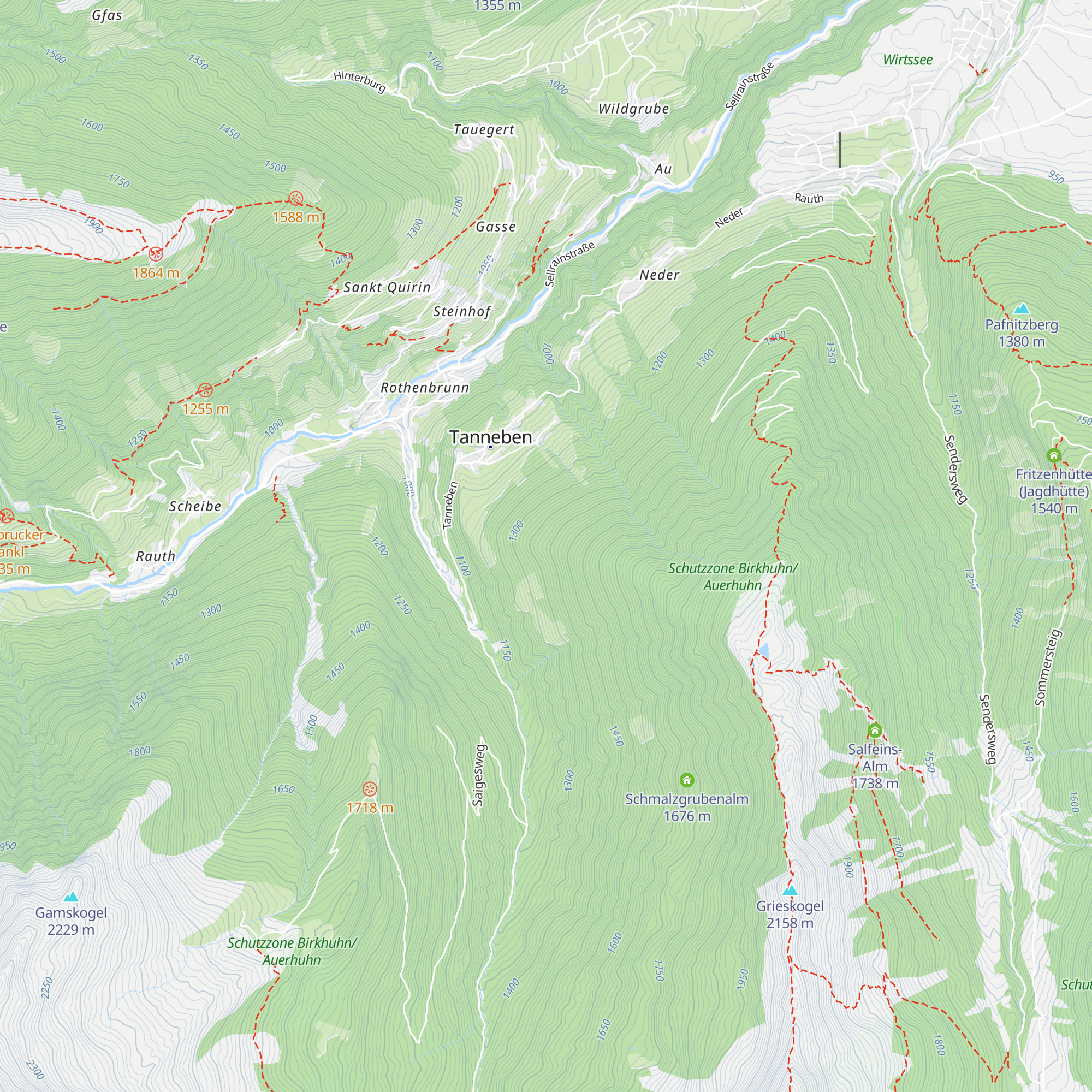 Sattelhütte map