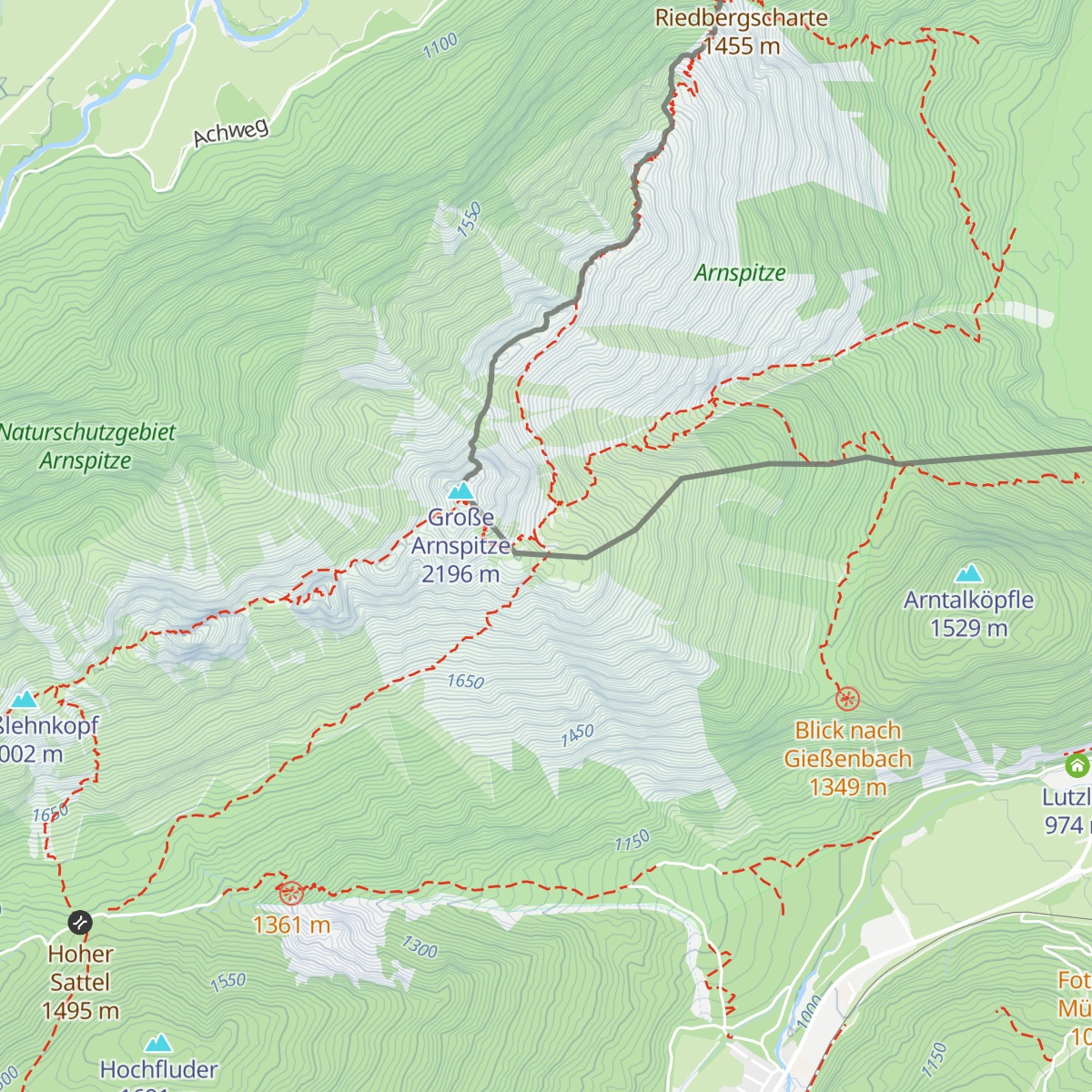 Arnspitzhütte map