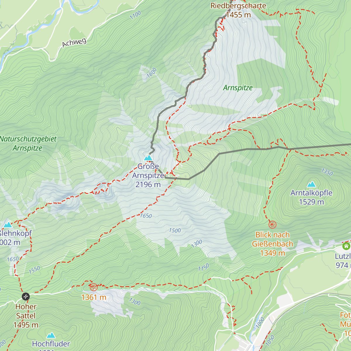 Arnspitzhütte map