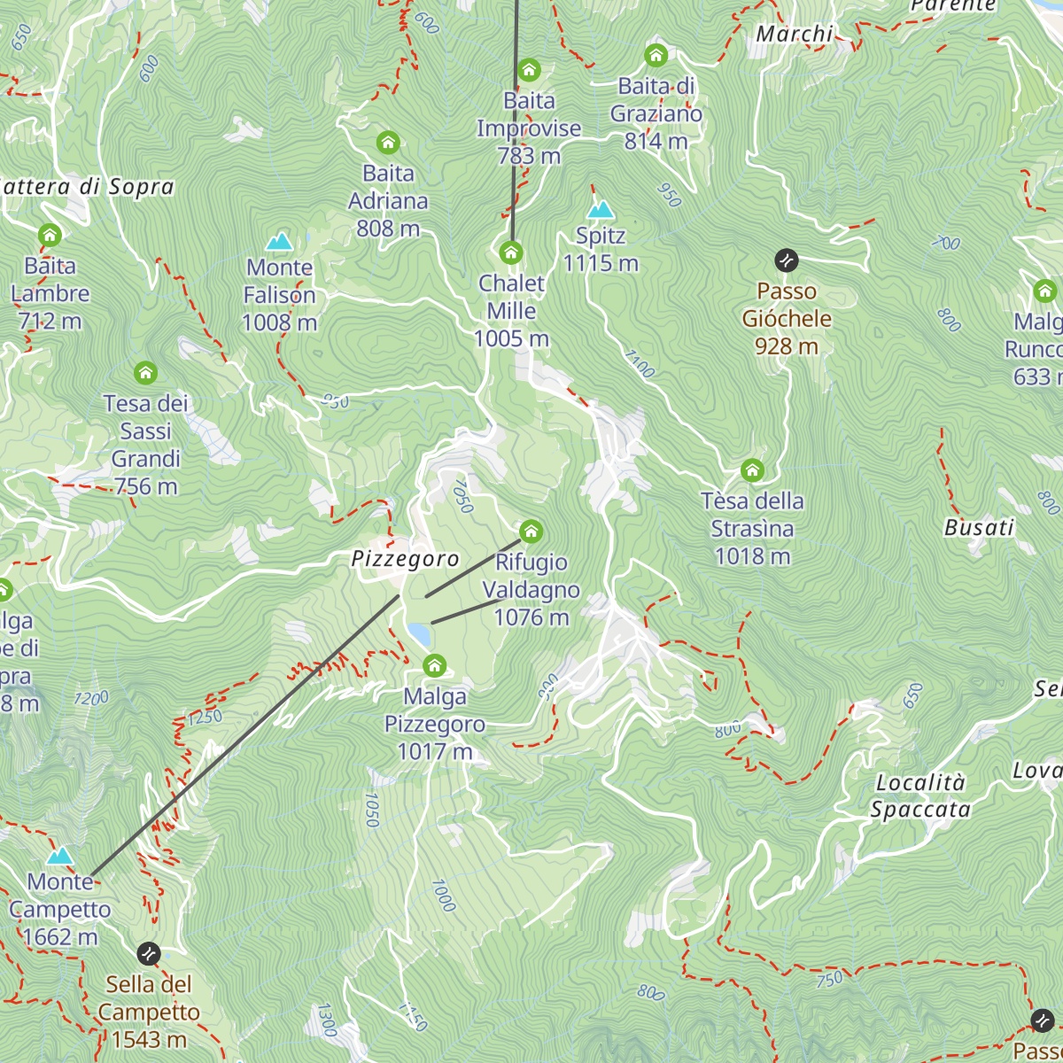 Rifugio Valdagno map