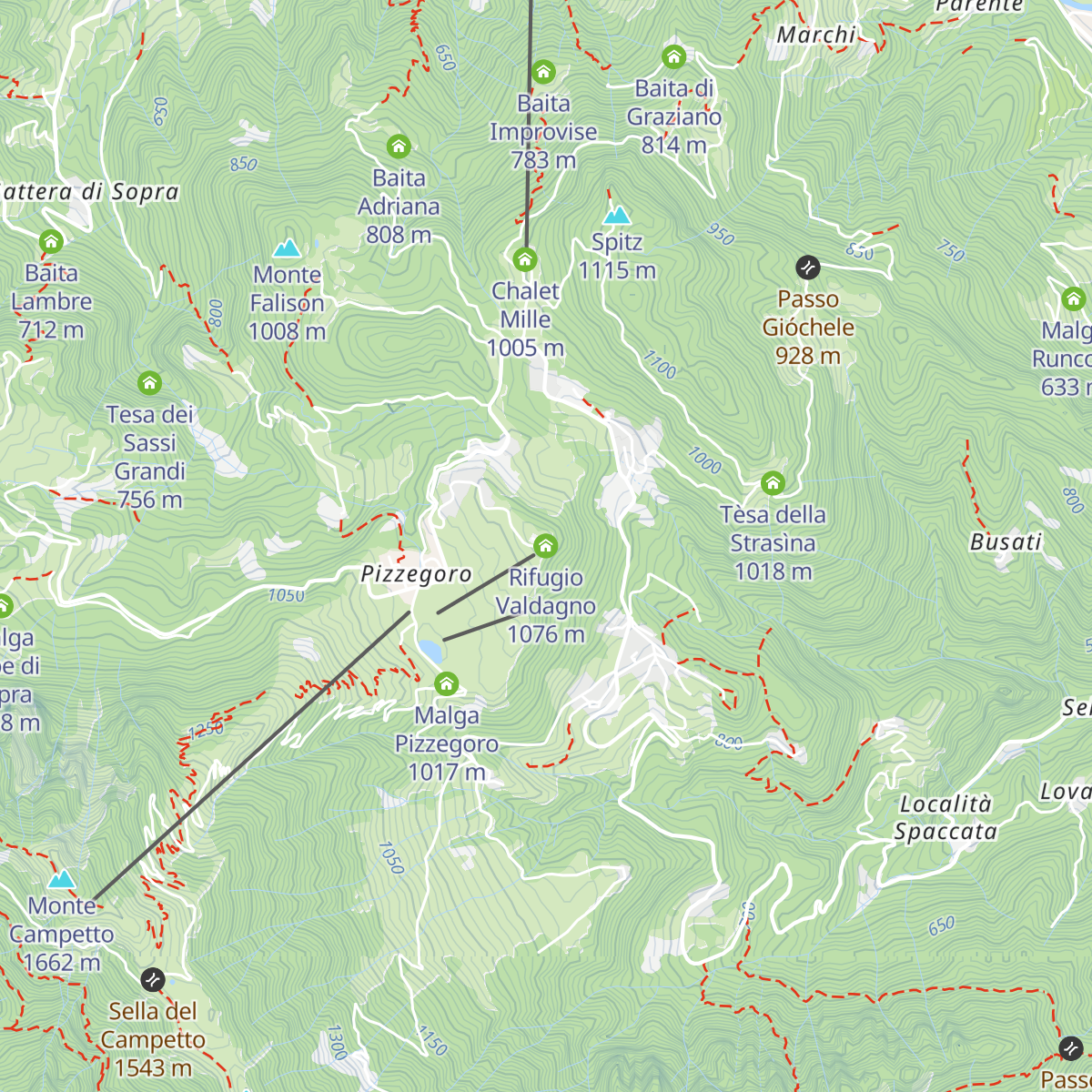 Rifugio Valdagno map