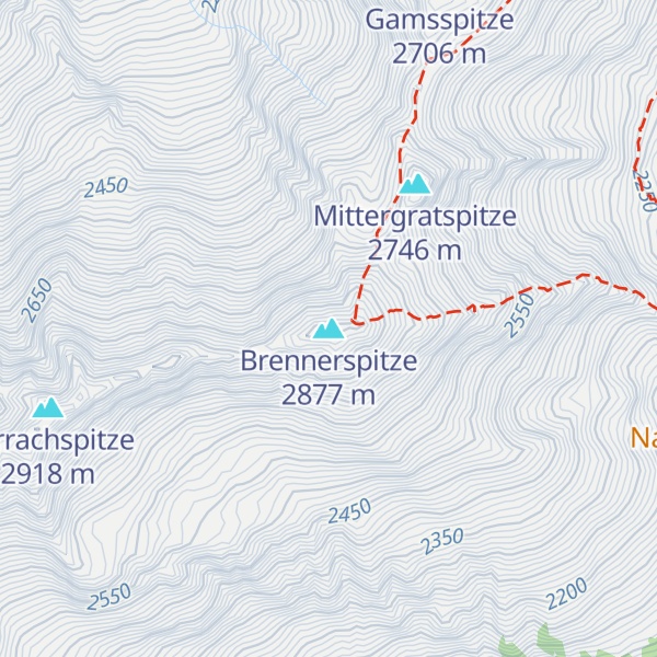 Map of Brennerspitze
