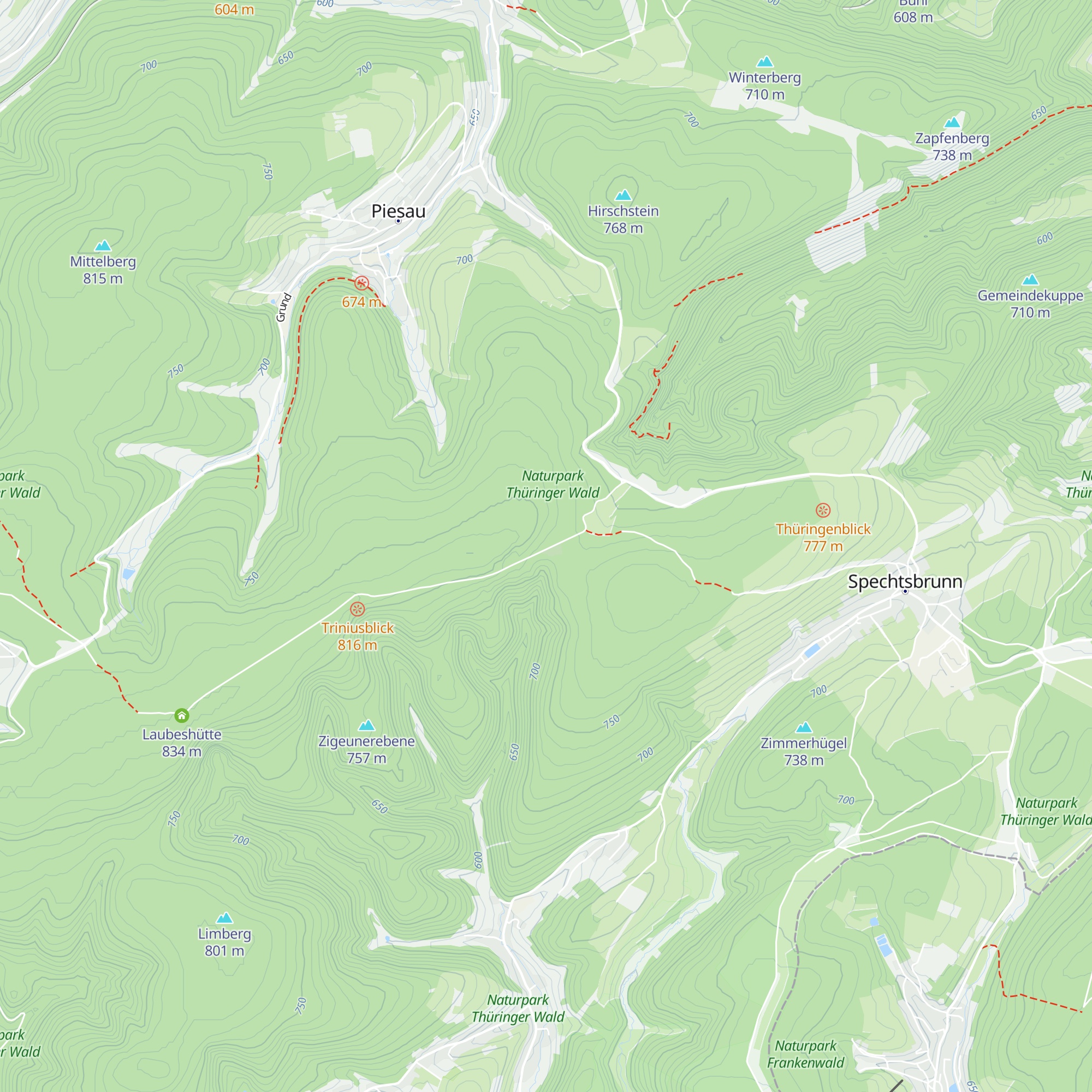 Berggasthof Brand - Finnhütten & Ferienhäuser "Am Rennsteig" map